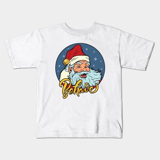 Pop Art Santa Kids T-Shirt by valentinahramov